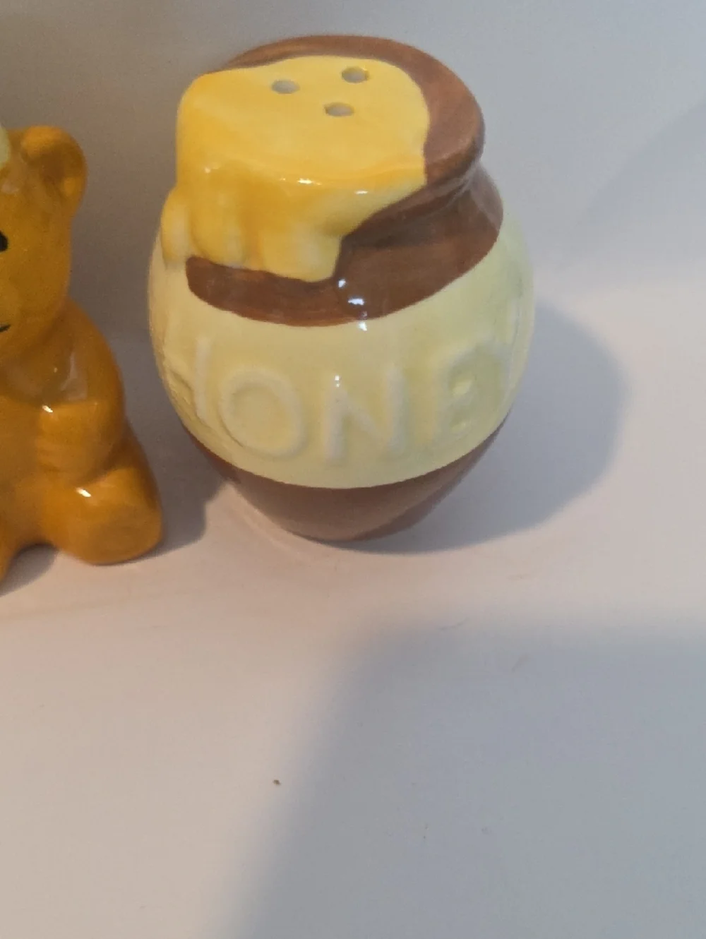 Honey Bear Mini Ceramic Salt and Pepper Shaker Set